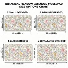 Colorful Petal Pattern Extra Long Gaming Mouse Pad And Desk Mat Set, Non-Slip Durable Rubber Bottom, Smooth Surface, Suitable For Computer Laptop Office Home, Abstract Art Decor, Back To School Supplies - A - View 7