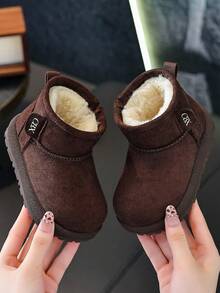 Children's Winter Snow Boots Thickened Boys Girls Fashion Boots Thermal Lined Warm Ankle Boots - Brown - View 8
