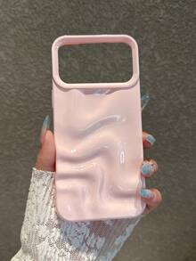 2pcs Set [Pink + Pearl White] 3D Wavy Phone Case Compatible With Iphone 18 Pro Max/18 Pro/18/17 Pro Max/17 Pro/17/16 Pro Max/16/16 Pro/16 Plus/15/15 Pro Max/15 Pro/15 Plus/11/12/13/14 Pro Max/12 Pro/12 Pro Max/13 Pro/13 Pro Max/14 Pro/14 Pro Max, Luxury Rhinestone Design, INS Style, High-End, Viral Niche Goddess Hard Shell, Full Coverage Anti-Drop, Precise Cutouts, Perfect Fit - Pearl White + Pink - View 9