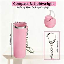 Cute Mini Cup Lipstick Holder Keychain, Cartoon Cup Backpack Charm, Portable Lipstick Protective Case, Suitable For Gifts - Multicolor - View 2