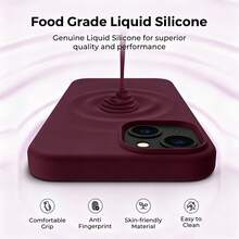 Case Compatible With Iphone 13 14 15, [Military-Grade Shock Protection] Silicone Case With Soft, Scratch-Resistant Microfiber Lining Case Compatible With Iphone 16 Pro Max 17 Pro Max XS Max XR 7 8 Plus SE2022 6s 6s Plus 12 Mini 11 - Plum - View 4