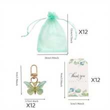 Set Hadiah Gantungan Kunci Kupu-kupu 12 Buah, Cocok untuk Pesta Pengungkapan Jenis Kelamin Bayi, Cocok untuk Ulang Tahun, Pernikahan, Pesta Pengungkapan Jenis Kelamin Bayi, Sempurna untuk Ulang Tahun, Pernikahan, Hadiah Ideal untuk Rekan Kerja, Teman dan Keluarga - View 6
