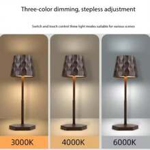 1pc Cordless Table Lamp With Touch Control Rechargeable LED Lamp - Fashionable Minimalist Design, Gold, Coffee - USB Charging, Adjustable Color Temperature, Suitable For Restaurant, Bedroom, Bar, Outdoor Party, Camping, Cafe, Rechargeable Table Lamp, Gift - Multicolor - View 3