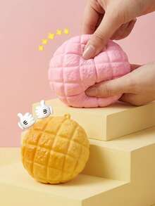 POKOJA LAND Extra Large Pineapple Bread (Pink/Yellow) Soft Squishy Toy - Extra Large, Soft & Juicy, Slow Rising, Stress Relief, Sensory Toy, Suitable For Office And School, Quietly Venting Frustration, Slow Rebound Squishy - Pineapple Decoration - Multicolor - View 3
