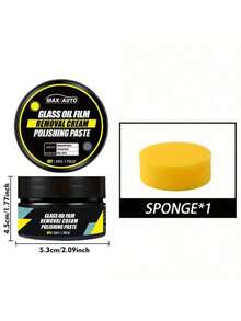 maxxauto Glass Oil Film Remover Paste - Heavy Duty Cleaning For Car Windshields And Home Windows With Long-Lasting Rain Repellent Protective Coating - Capacity - View 13