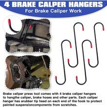 Brake Caliper Compression Tool, 360 °   Adjustable Piston Compressor With 4 Hooks And Gloves, Caliper Piston Compressor Tool For Automotive Brake Repair And Installation, Blue - 1 - View 6
