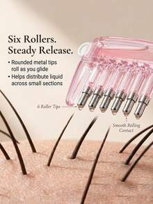 Crystal Liquid Dispensing Comb, Scalp Hair Care Essential Oil Massage Comb, Liquid Dispensing Comb, Even Application Home Use Liquid Dispensing Massage Comb. Hair Root Nourishing Essential Oil Comb, Comb + Dropper - Multicolor - View 4