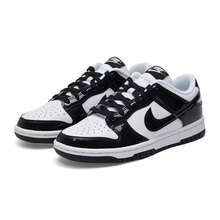 Nike Nuevas zapatillas deportivas de mujer, zapatillas de skate de corte bajo, zapatillas casuales Swoosh - Blanco y Negro - Ver 4