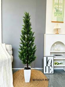 PKFC Artificial Sun-Resistant Cypress Tree With Ground Stake, Potted Faux Pine Greenery, Suitable For Garden Decor, Outdoor Halloween Decoration, Christmas Ornament - Multicolor - View 2