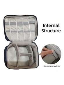 Large-Capacity Cable Storage Bag Waterproof Digital Electronic Organizer Portable USB Data Line Storage Bag Business Leisure Travel Cable Organizer - View 3