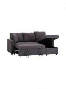 Sofá Cama Easy Living con Almacenamiento Segovia Gris Oxford - Gris Oscuro - Ver 3