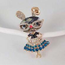 Fashion Creative Brooch Modern Cartoon Glasses Rabbit Brooch Cute Girl Brooch Pin Clothing Accessory - Eyeglasses Rabbit Brooch - View 1