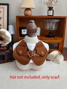 Conjunto de 2 piezas de bufanda y mini sombrero estilo retro occidental para gatos y perros, para mascotas pequeñas a medianas, accesorios para fotos y salidas - Multicolor - Ver 9