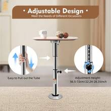 HYYKJ-US Adjustable Table Pedestal With Lift Column, Telescopic Table Base Stand For RV Caravan Boat, Max Height 72cm - Default - View 3