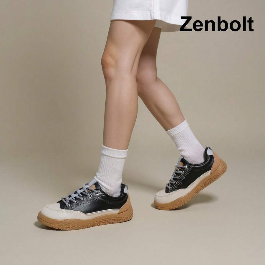 ZenBolt Women's Casual Skateboard Shoes, Versatile, Perfect Gift For Girlfriend - Black - View 1