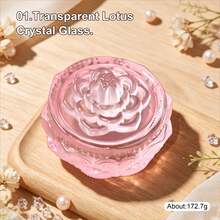Lotus Thick Glass Nail Crystal Cup Transparent Nail Polish Remover Cup Mixing Palette Professional Nail Salon Mixing Tool - Multicolor - View 13