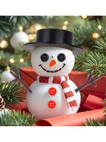 36pcs DIY Christmas Snowman Handmade Button Set, Includes Carrot Nose Buttons, Black Magician Hat Buttons And Pine Tree Buttons, Suitable For Christmas Party Decoration - Multiple Styles - View 4