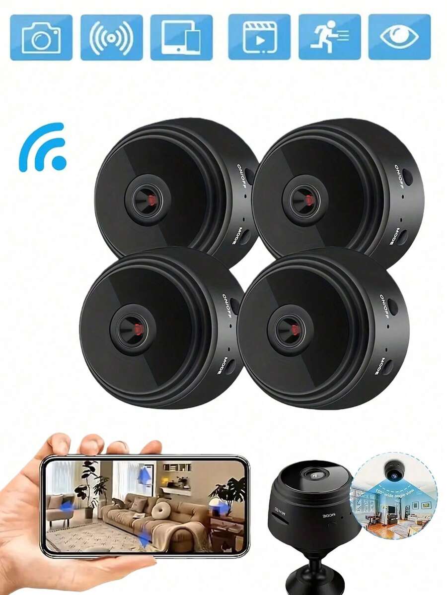 720P HD Mini WiFi Camera With Real-Time Remote Viewing, Two-Way Audio, And Motion Detection, Suitable For Home And Pet Monitoring - Multicolor - View 1