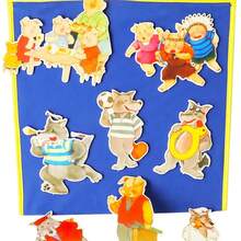 hoojojo 8Pcs Felt Storytelling Set, Go Away, Mr. Wolf! Story Props, Role-Playing Toy, Classroom Interactive Game, Party Game Props, Birthday Gift, Back-To-School Essential - Multicolor - View 8