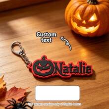 Customized Halloween Name Letter Key Chain, Spider Web Spider Letter Bag Pendant, Commemorative Gift For Friends. - Multicolor - View 6