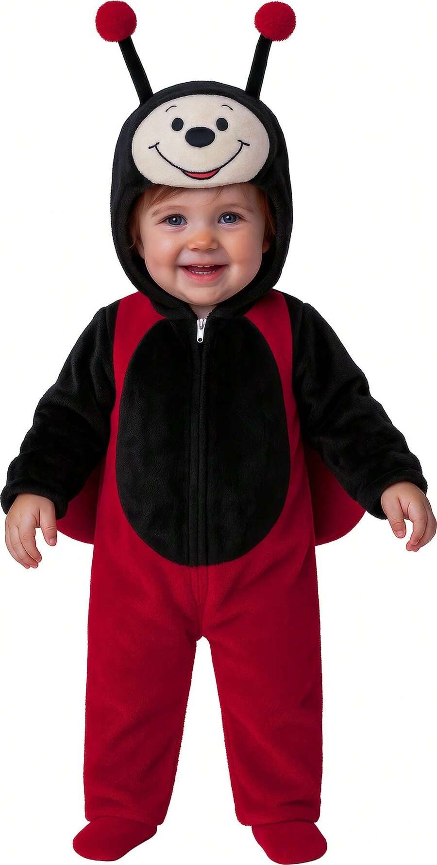 Rubies Ladybug Costume For Babies, Soft And Fun Complete Costume With Hooded Jumpsuit And Antennas, Ideal For Halloween, Carnival And Birthdays - Modelo 2 - View 1