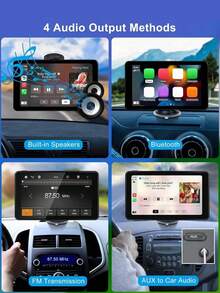 2026 New 7-Inch Wireless CarPlay And Android Auto Player, Touchscreen Bluetooth Hands-Free/Screen Mirroring/Navigation/Voice Control/TF Card/AUX, Suitable For Cars, Trucks, SUVs - AHD Function - View 4