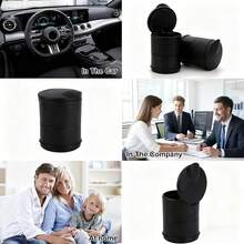 Car Split Design Center Console Ashtray, Solid Color Car Ashtray, Round Plastic Ashtray, One-Handed Open/Close Storage Trash Can, Portable Home & Car Dual-Use Accessory, Back To School Supplies, Lightweight And Portable - Multicolor - View 5