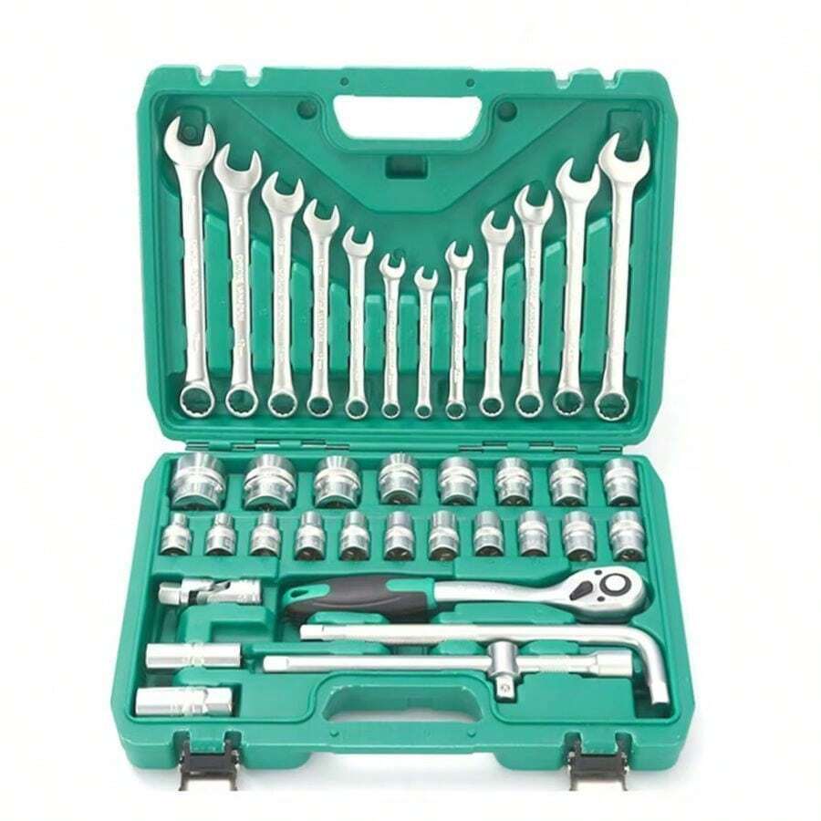 115pcs Socket Wrench Set, Ratchet Wrench Set, Multi-Function Repair Tool Kit For Home And Car Maintenance, Screwdriver Bit Set, Automotive Repair Tool Box, Industrial Grade - Multi-color Repair Tool Set - View 1