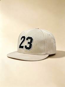 1pc Men Women 23 Number Embroidered Snapback Cap Adjustable Flat Brim Hip Hop Baseball Hat For Street Sports Daily Wear - Multicolor - View 12