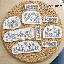 9pcs Set Of Embroidered Patterns Water Soluble Self-Adhesive Kit, Suitable For Beginners, Applicable For Sweater, Jeans And Sweatshirt Kit, Including Handicrafts, Handmade Gifts, Kit, Clothing, T-Shirt, Gift, Fashion - Floral Pattern - View 8