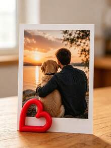2pcs Heart-Shaped Desktop Photo Clips, Compact Instant Photo Card Display Holders, Add Romantic Atmosphere To Home And Desk, Perfect For Preserving Precious Moments, Ideal For Storing Travel Souvenir Photos And Postcards - Multicolor - View 9