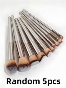 1 Set Champagne Gold Makeup Brush Set Full Face Eye Brush High-End Beauty Makeup Tools, Makeup Brushes/Makeup Brush Set - Grey - View 10