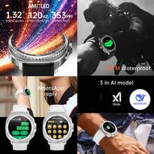 PANDA Watch 8 Classic Multifunctional Smartwatch, Sports Tracking, Bluetooth Connection, Voice Calls, Message Notifications, Health Monitoring, Alarm, Pedometer, HD Touch Screen - Black - View 4