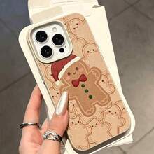 Autumn Q-Version Cartoon Gingerbread Man Cute Holiday Themed Shockproof Protective Phone Case Compatible With Apple 17 Pro Max, 17 Pro, 16 Plus, 15, 14 - Multicolor - View 6