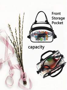Lunch Bag With Snack Themed Patterns, Women's Handbag/Shoulder Bag, Mini Sauce Sorting Bottle, Fashionable Personalized Women's Handbag, Large Capacity Simple Storage Bag, Essential Picnic Storage Bag For Camping, Multifunctional Storage Bag - Multicolor - View 6