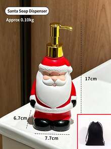 1PC Santa Themed Press‑On Soap Dispenser Bottles, Refillable Empty Storage Vials, Multi‑Color Xmas Print Plastic Material, All‑Season Festive Decor Style For Adults, Home Bathroom Vanity Countertop Daily Household Occasion - Multiple Styles - View 11