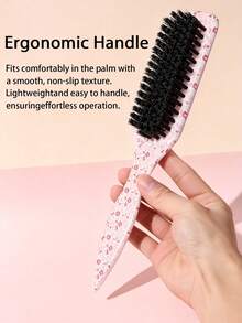 1pc Unisex Hair Comb/Beard Brush, Unscented Professional Hairdressing Comb, Gradient Color Comb And Hair Cleaning Brush, Smooth Grooming Tool, Suitable For Coarse/Fine Hair, Suitable For Bathroom Use, Scalp Massage, Travel, Vacation And Daily Life - Multicolor - View 2