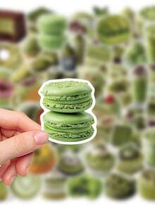 50PCS, Matcha Mobile Phone Stickers, PVC Material, Scrapbook Supplies, Creative And Aesthetic Design Sticker, Suitable For Mobile Phone Cases, Tablets, Laptops, Suitcases, Cars, Notebooks, Helmet, Guitar, Skateboard, Storage Box, Computer, - Multicolor - View 10