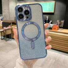 DECOPHONE Luxury Electroplated PC Magnetic Phone Case, Compatible With IPhone 17 Pro Max, 17 Pro, 17 Air, 17, 16, 15, 14, 13, 12 Pro Max And 11, Supports Wireless Charging, Shockproof, Includes Lens Protector - Blue - View 21