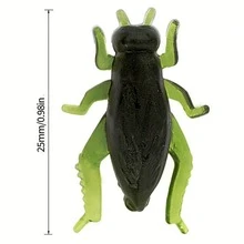 10/20/40pcs Cricket Lure Soft Bait 2.5cm 0.6g Insect Soft Bait Fishing Lure Supplies - Green - View 4