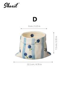 shoxil 1pc 300ml Asymmetrical Bag-Shaped Ceramic Mug, Sweet Printed Underglaze Ceramic Mug, Cute And Lightweight, Suitable For Home Tea Break, Coffee Shop Display And Indoor Daily Decoration - Multicolor - View 13
