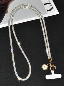 Silver Heart Buckle Long Lanyard