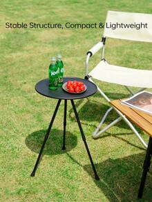BRS Outdoor Camping Folding Table, Height‑Adjustable With Telescopic Legs, Portable Camp Table, Suitable For Picnic, Barbecue, Home Use, Garden Yard And Beach. Lightweight Camping Gear, Camp Kitchen Coffee Table, Tea Table - Multicolor - View 3
