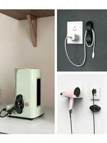 5/10pcs Set Uniform Color Small Household Cable Organizer Box, Kitchen Power Cord Storage Organizer, Home Cable Storage And Management Tool, Suitable For Home And Office Cable Management Bracket, Fits Various Household Appliances And Electronic Devices, Convenient For Cable Tangle Management - Multicolor - View 10
