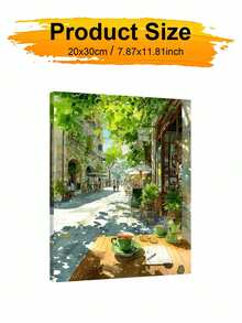 1pc DIY Street Scene Oil Painting, Suitable For Adult Beginners Canvas Oil Painting, Relaxing Handmade Art Gift, Home Decor Wall Art, Acrylic Paint Holiday Gift - Sets - View 11