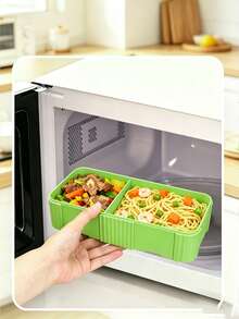 Kotak Bekal Sekolah, Kotak Bento Sekat dengan Set Peralatan Makan, Wadah Bekal Persegi, Aman untuk Microwave, Tas Bekal, Kulkas, Cocok untuk Rumah, Sekolah, Kantor, Perjalanan, Kembali ke Sekolah, Piknik di Luar Ruangan - MultiWarna - View 6