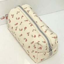 1pc Pencil Case With Fresh Small Floral Print, High-Quality Student Desk Stationery Storage Bag, Back To School Essential, Pencil Case - Multicolor - View 5