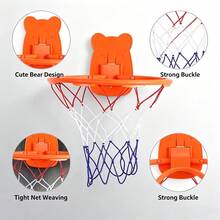 Silent Indoor Basketball Set, Low Noise Basketball, No Noise Bounce Ball And Hoop, Silent Practice Ball, No Noise Bounce Ball And Hoop, Suitable For Indoor Quiet Play, Ball Sports Equipment, Applicable For 3/5/7 Size Balls - Orange - View 5