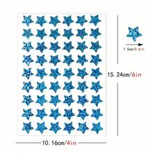 6 Colors Holographic Star Reward Stickers, Shiny Foil Star Stickers, Suitable For Children's Behavior Tracking Charts, School Classroom Student Teacher Supplies, 0.6 Inch Diameter - Six-color Five-pointed Star - View 2