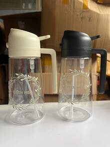 1pc Leak-Proof Dual-Head Oil Bottle (Custom Pattern) Plastic Material Dual-Squeeze Nozzle Design Ideal For Cooking, Frying, Salad, Sauce, BBQ, Air Fryer, Outdoor Picnic, Home Kitchen, Easy To Clean And Durable, Essential Kitchen And BBQ Supplies, Random Color - View 8